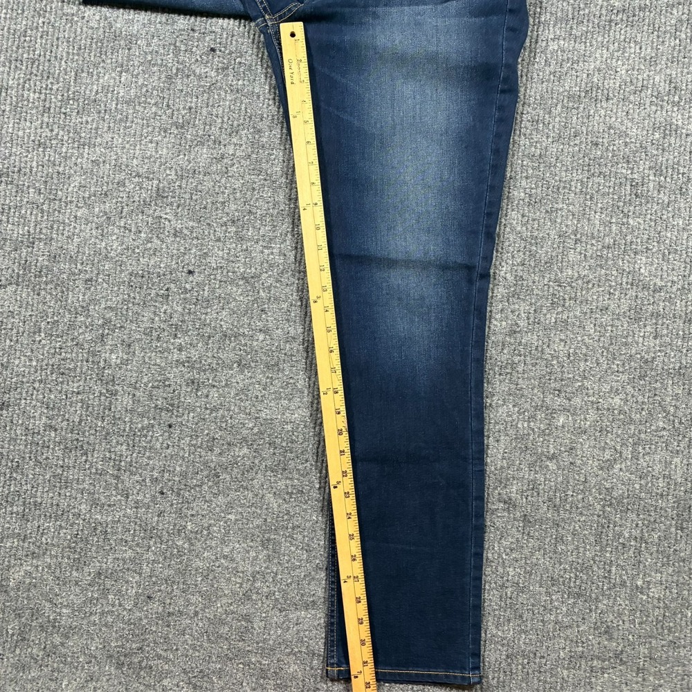 Arizona Jean Co. Womens Super Skinny Jeans Size 17 Dark Wash Denim Mid Rise - Picture 7 of 9